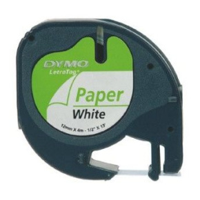 páska DYMO 59421 LetraTag White Paper Tape (12mm) (S0721500/510/520)