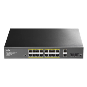 Cudy 16-Port Gigabit PoE+ Switch with 2 Gigabit Uplink ports + 2x SFP 200W