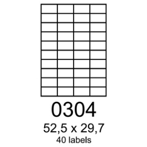 etikety RAYFILM 52,5x29,7 červené flourescentné laser R01320304A (100 list./A4)