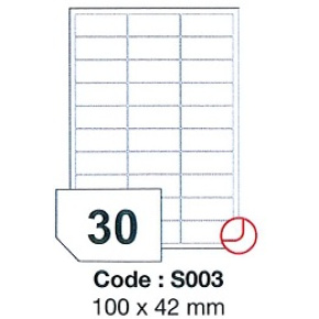 etikety RAYFILM 100x42 vysokolesklé biele laser SRA3 R0119S003A (100 list./SRA3)