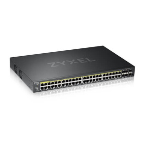 Zyxel GS2220-50HP, 48-port GbE L2 PoE Switch with GbE Uplink (1 year NCC Pro pack license bundled)