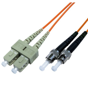 Optický duplex patch kábel 50/125, OM2, SC/ST, 15m