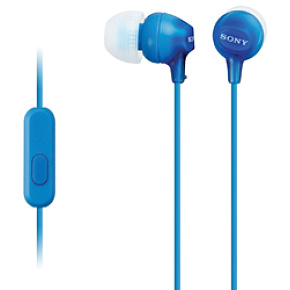 SONY slúchadlá MDR-EX15AP, handsfree, modré SONY slúchadlá MDR-EX15AP, handsfree, modré