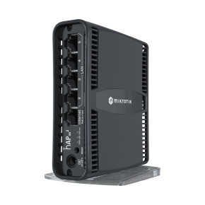 MIKROTIK RouterBOARD hAP ax2 + L4 (864MHz; 1GB RAM, 5xGLAN switch, 1x 2,4+5GHz 802.11ax plastic case, zdroj)