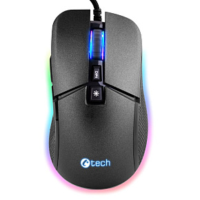 C-TECH Dawn/Herná/Optická/Pre pravákov/6 400 DPI/Drôtová USB/Čierna C-TECH Dawn/Herná/Optická/Pre pravákov/6 400 DPI/Drôtová USB/Čierna