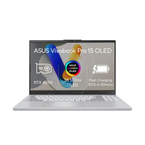 ASUS Vivobook Pro 15 OLED/U9-285H/24GB/2TB SSD/RTX 4050/15,6" OLED/Win11Pro/Silver ASUS Vivobook Pro 15 OLED/U9-285H/24GB/2TB SSD/RTX 4050/15,6" OLED/Win11Pro/Silver