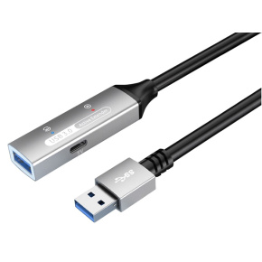 PremiumCord USB 3.2 repeater and extension cable Male-Female, 5Gbps Aluminum 20m