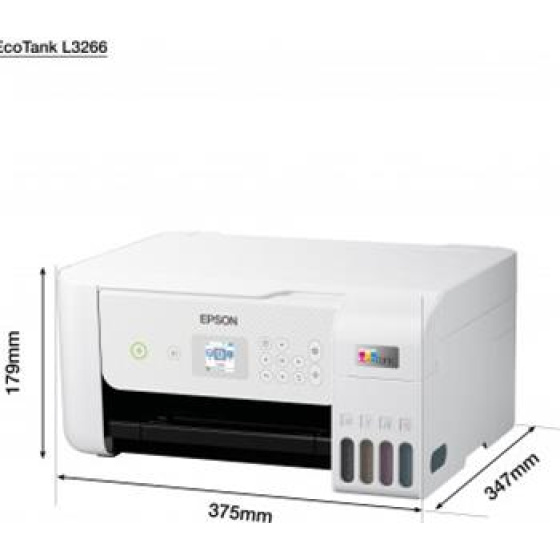 MFP "ecoTANK" ITS farebné atramentové EPSON L3266, A4, USB, WiFi, iPrint, LCD