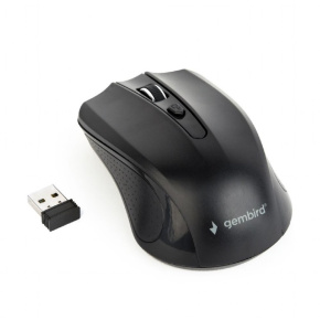 Mouse GEMBIRD MUSW-4B-04, black, wireless, USB nano receiver