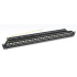 OXnet 19" modular patch panel 24port Cat6A, STP, assembl., cable manag.bar 1U, black