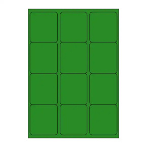 ETIKETY PRINT  66  x 70  /100 zelené
