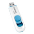 USB kľúč ADATA Classic Series C008 16GB USB 2.0  výsuvný konektor, bielo-modrý