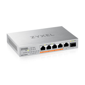 Zyxel XMG-105HP 5 Ports 2,5G + 1 SFP+, 4 ports 70W total PoE++ Desktop MultiGig unmanaged Switch