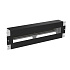 Instalační panel 3U s DIN lištou do 19" rozvaděče, BK RAL9005 RAIL-3U-DIN-BK