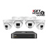 iGET HGNVK84804 - kamerový PoE set, 2K rozlíšenie, 8CH NVR + 4x kamera so zvukom, IR + LED, CZ app