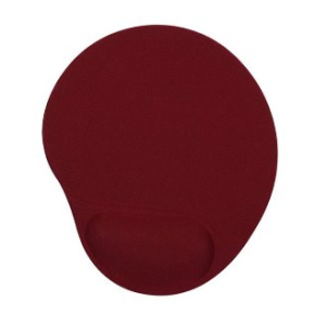 Gel mouse pad with wrist support, red, ergonomic