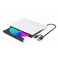 GEMBIRD externý USB DVD mechanika, čiernobiela