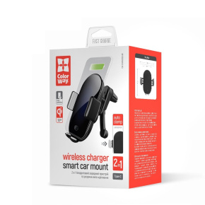 Car wireless charger ColorWay AutoSense Car Wireless Charger 10W Black
