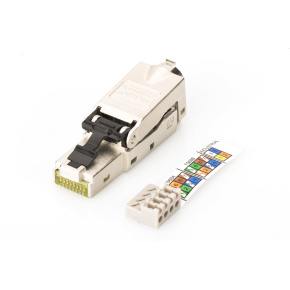 DIGITUS CAT 6A Field Termination Plug, STP with dust cap, bend relief