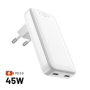 GaN nabíjačka FIXED Slim, 45W, PD2.0, 2xUSB-C GaN nabíjačka FIXED Slim, 45W, PD2.0, 2xUSB-C