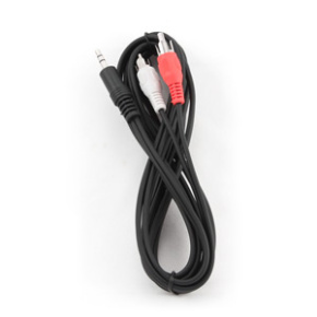 3.5 mm stereo to RCA plug cable, 2.5 m