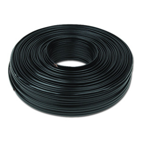 Flat telephone cable stranded wire 100 meters black