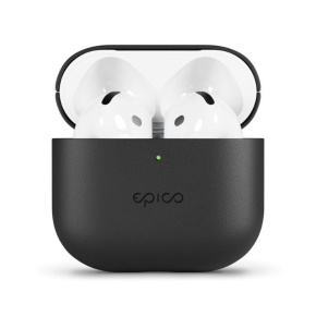 Epico Leather Case Airpods 4/Airpods 4 (ANC) - čierna