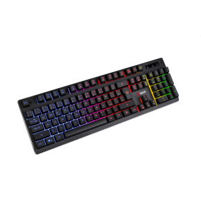 Semi-mechanical gaming keyboard C-TECH Iris (GKB-08), casual gaming, CZ/SK, rainbow backlight, USB