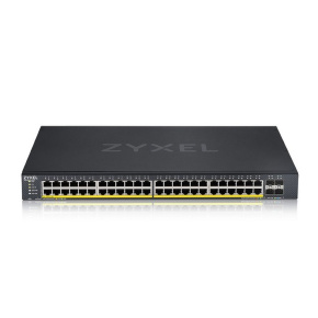 Zyxel XGS1935-52HP, 52 Port Smart Managed PoE Switch, 48x Gigabit PoE and 4x 10G SFP+, hybrid mode, standalone or NebulaFlex Cloud