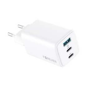 nabíjačka Forever TC-08-65ACC, GaN PD QC charger, 2x USB-C 1x USB, 65W, biela nabíjačka Forever TC-08-65ACC, GaN PD QC charger, 2x USB-C 1x USB, 65W, biela