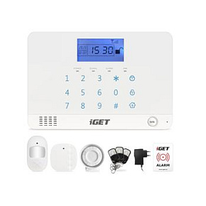 iGET SECURITY M3B - Domovní bezdrátový GSM zabezpečovací systém, CZ lokalizace, základní set