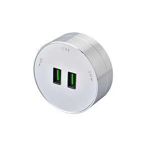 Zásuvkový modul Viking A50S, strieborná/výstupy - 1xUSB-A/výkon až 2500W/230V,16A,50Hz Zásuvkový modul Viking A50S, strieborná/výstupy - 1xUSB-A/výkon až 2500W/230V,16A,50Hz