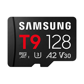 Samsung T9/Micro SDXC/128GB/UHS-I U3 / Class 10/+ Adaptér/Čierna Samsung T9/Micro SDXC/128GB/UHS-I U3 / Class 10/+ Adaptér/Čierna