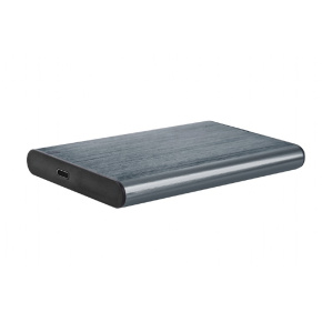 GEMBIRD external box for 2.5" drives, USB 3.1, Type-C, brushed aluminum, gray
