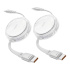iOttie kábel 100W Retractable USB-C Cable 2 Pack - White