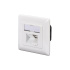 CAT 6 wall outlet, shielded, 2x RJ45 8P8C, LSA, pure white, flush mount