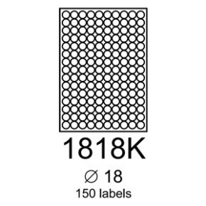 etikety RAYFILM 18mm kruh univerzálne zelené R01201818KA (100 list./A4)