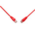 Patch kabel CAT5E UTP PVC 0,5m červený snag-proof C5E-114RD-0,5MB