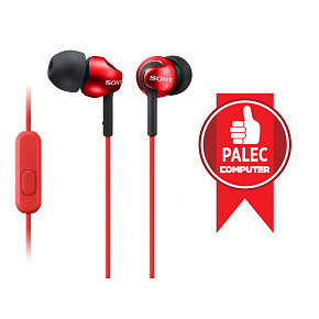 SONY slúchadlá MDR-EX110AP, handsfree, červené SONY slúchadlá MDR-EX110AP, handsfree, červené