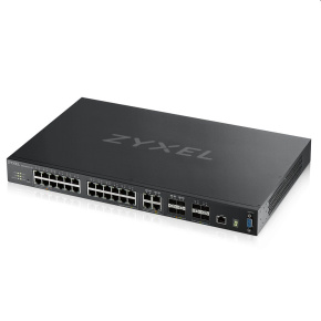Zyxel XGS4600-32 L3 Managed Switch, 28 port Gig and 4x 10G SFP+, stackable, dual PSU