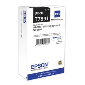 kazeta EPSON WorkForce WF-5620,5690,5190,5000 seria black XXL (4.000 strán) (C13T789140)