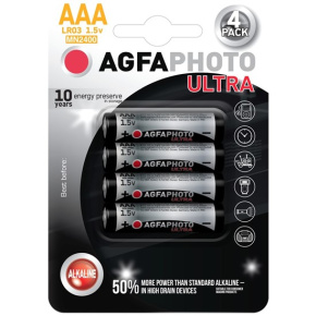 AgfaPhoto Ultra alkaline battery LR03, blister 4 pcs