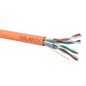 Instalační kabel Solarix CAT6A STP LSOH B2<sub>ca</sub>-s1,d1,a1 650 MHz 500m/cívka SXKD-6A-STP-LSOH-B2ca