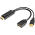 PremiumCord adaptér HDMI to DisplayPort Male/Female s napájaním z USB