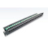 OXnet 19" patch panel 24port Cat5E, UTP, IDC UNI 110, cable manag.bar 1U, black