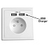El. zásuvka pod omietku 1x230V+2xUSB 2,1A napájanie