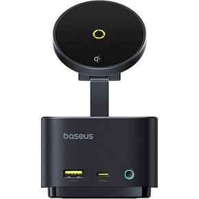 Baseus Nabíjacia stanica MagPro 7v1 s bezdrôtovým nabíjaním 15W cosmic black Baseus Nabíjacia stanica MagPro 7v1 s bezdrôtovým nabíjaním 15W cosmic black