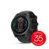 Garmin fenix E - 47mm, AMOLED, Slate Gray Steel/Black, Black band