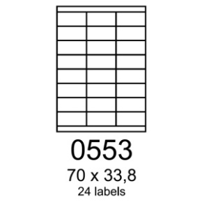 etikety RAYFILM 70x33,8 univerzálne biele R01000553F (1.000 list./A4)