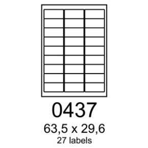 etikety RAYFILM 63,5x29,6 univerzálne biele R01000437F (1.000 list./A4)